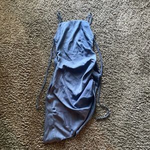 Beautiful blue tie up, backless dress